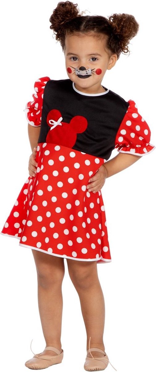 Mickey & Minnie Mouse Kostuum | Waar Is Mickey? Minnie | Meisje | Maat 74 | Carnavalskleding | Verkleedkleding